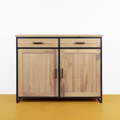 dressoir oud eiken/staal