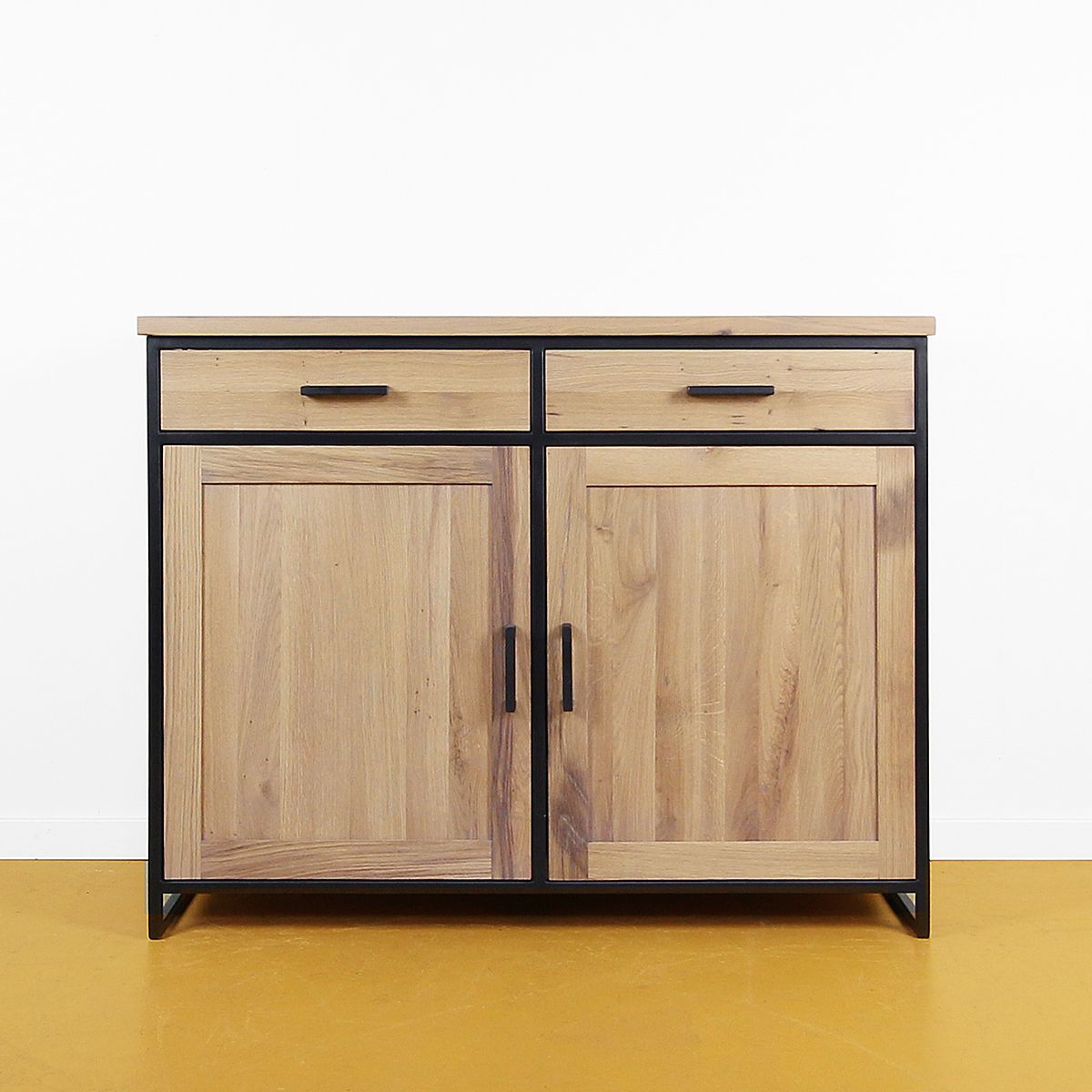 dressoir staal en oud eiken