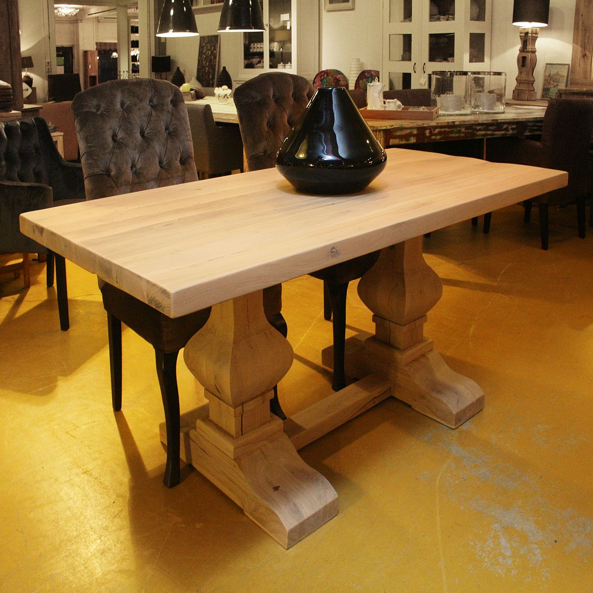 Kloostertafel oud eikenhout als bureau