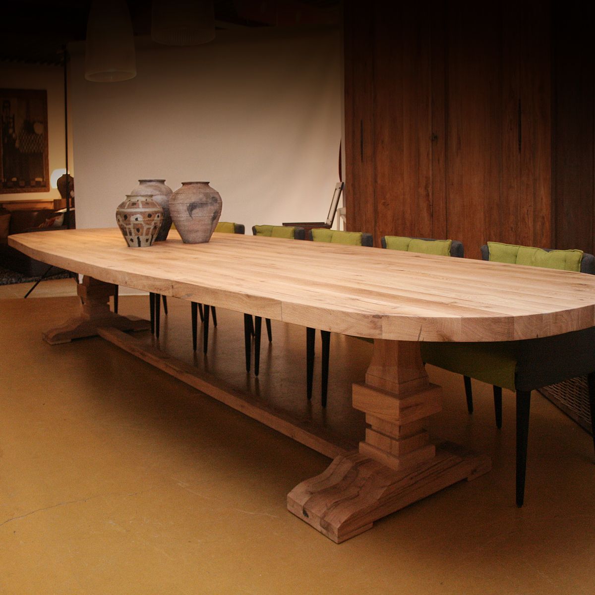 Kloostertafel oud eiken ovaal 450x140 cm - Gerard Keune Meubels Maat