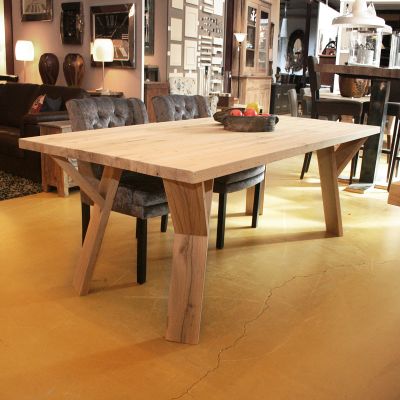 Eettafel op maat oud eiken - modern