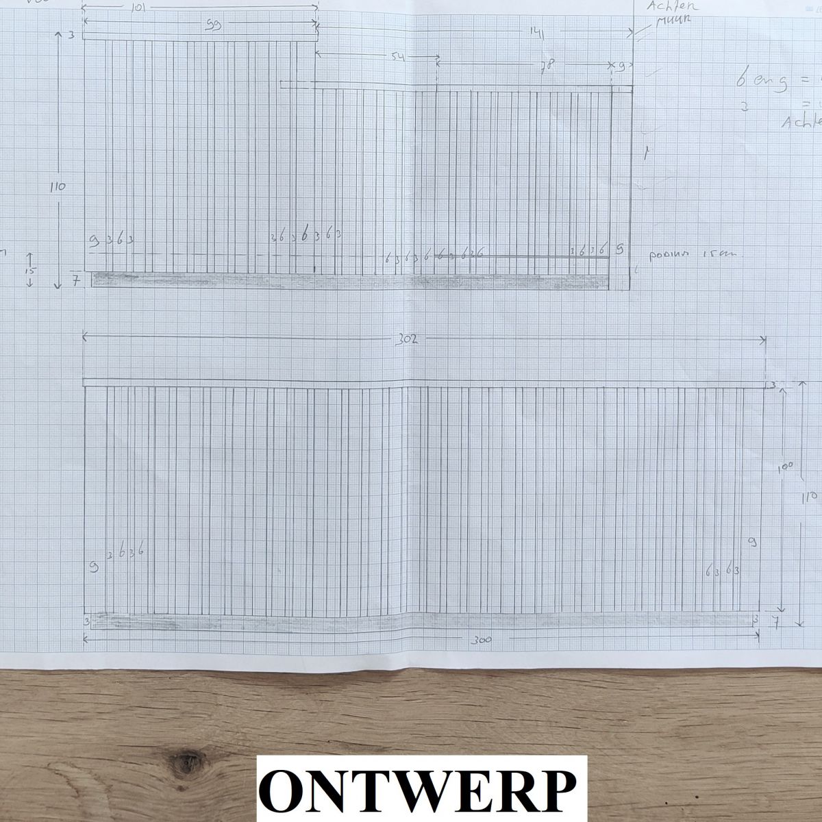 balie gerecycled eiken