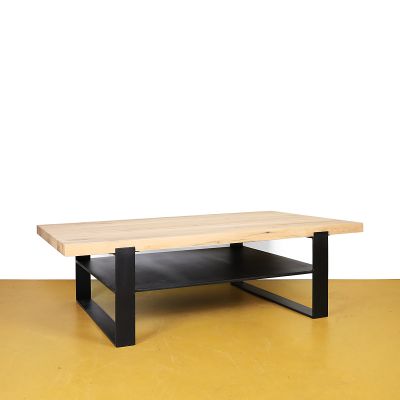 Salontafel oud eiken-staal