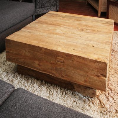 Salontafel kubus oud teak