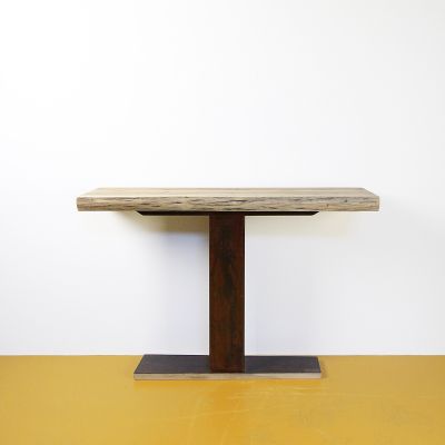 Oud eiken sidetable - kolom