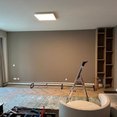 tv kast met haard start bouw