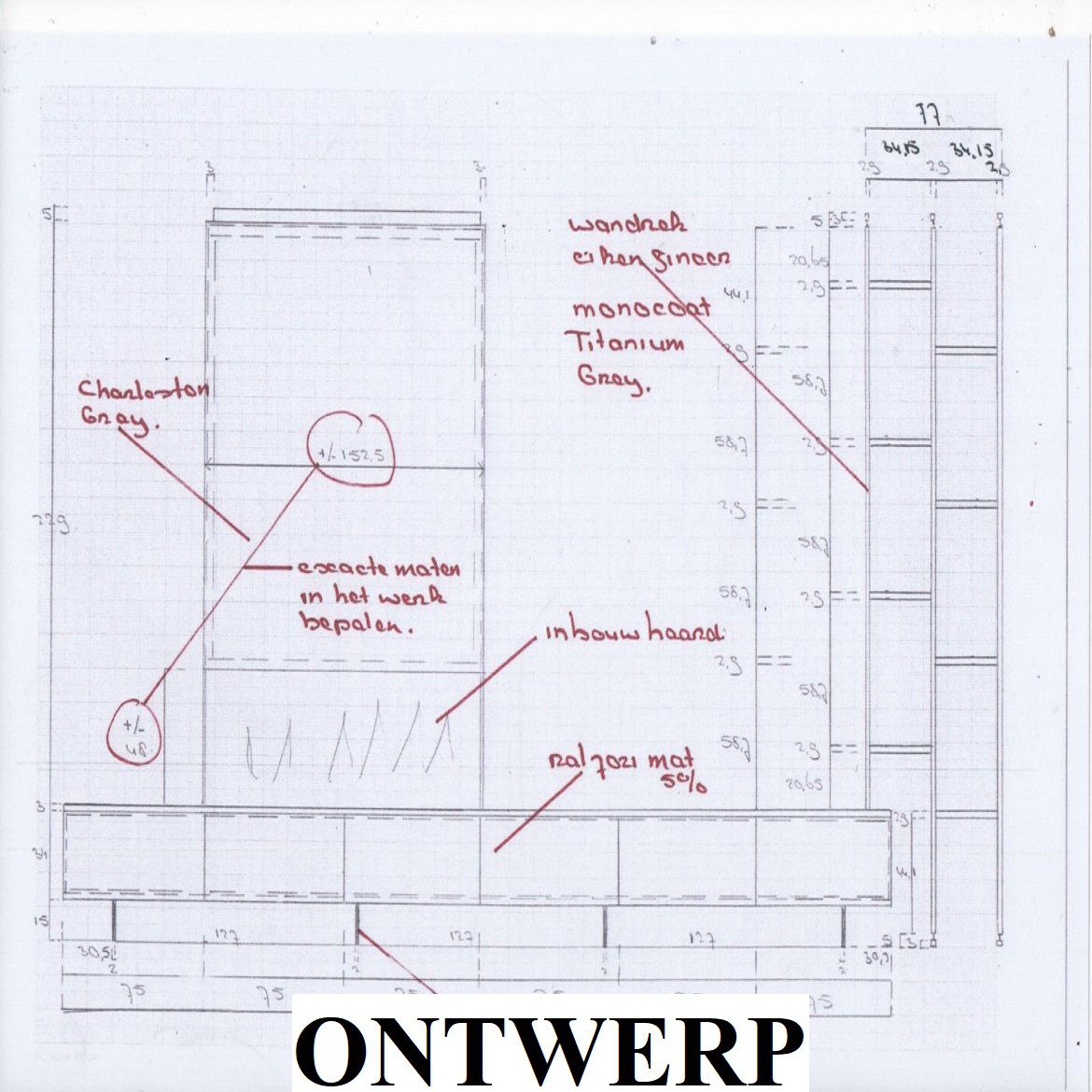 TV kast met haard inbouw ontwerp