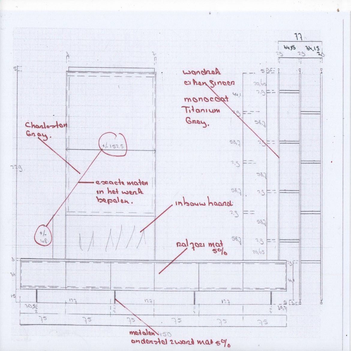 TV kast met haard inbouw ontwerp