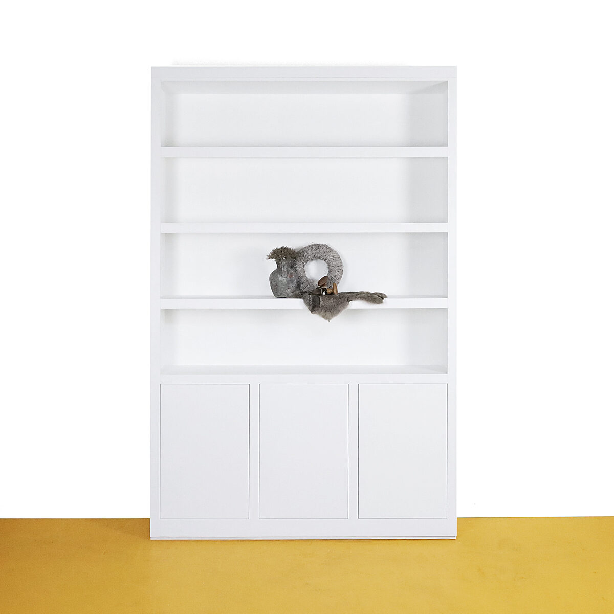 Boekenkast strak wit